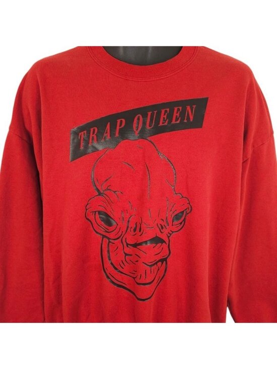 Jerzees Other - Star Wars Sweatshirt Mens Size XL Red Admiral Ackbar Its A Trap Queen